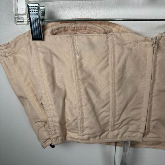 Bill Levkoff Bustier Lingerie Beige Womens Sz 10 Polyester Strapless Zip Corset - Picture 15 of 16